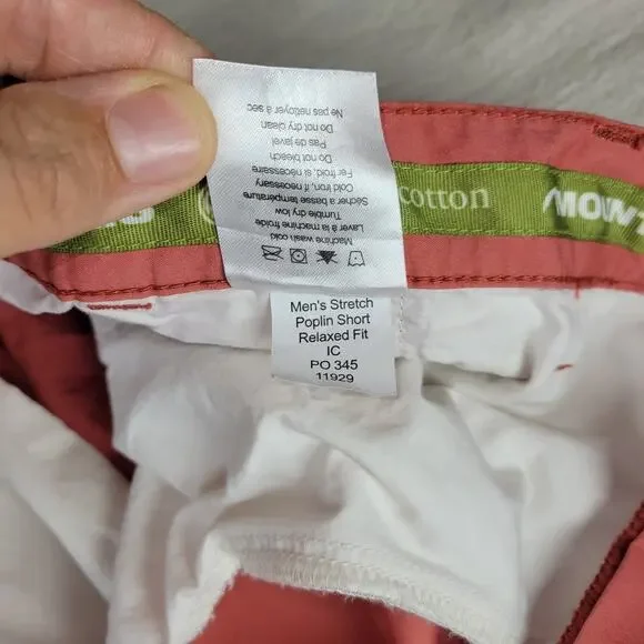 Mountain Khakis Shorts Mens Sz 44 x 10 Red Cotton Blend Chino Big & Tall Preppy - Picture 6 of 8